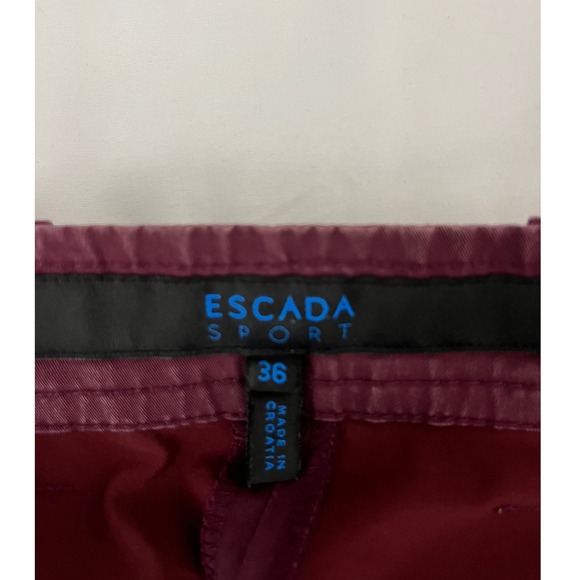 Escada Sport Burgundy Bootcut Officecore Dress Pants Stretch Casual 6 (EU‎ 36) - Picture 3 of 6
